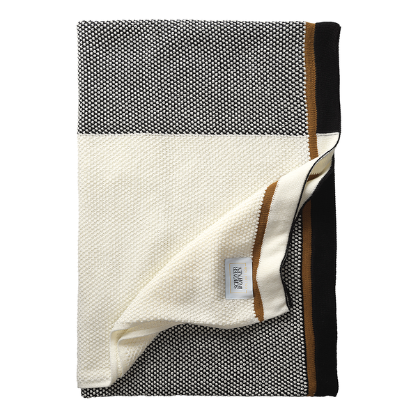 Plaid Part - Baumwolle - Schwarz / Weiß - 130 x 170 cm