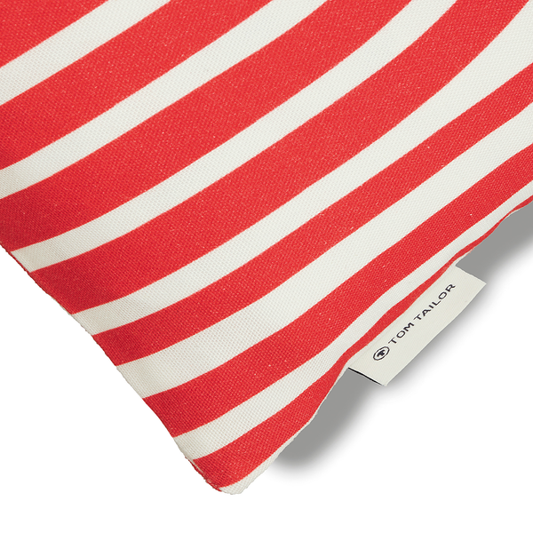 Kissenhülle Organic Waves - Baumwolle - 30 x 50 cm - Rot