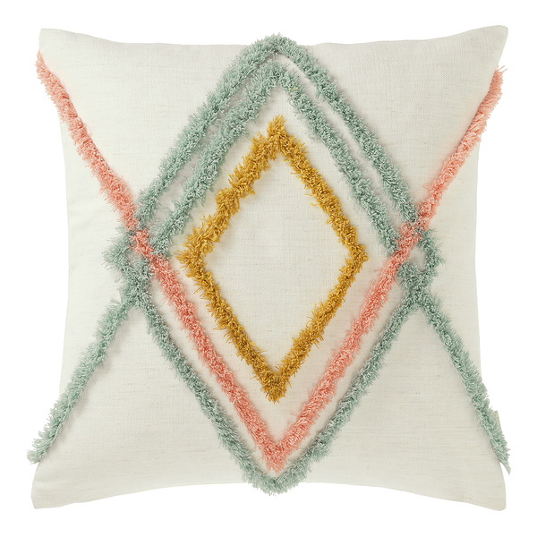 Kissenhülle Colour Rhomb - Leinen / Polyester - Multicolor - 45 x 45 cm