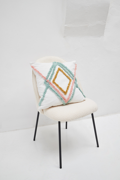 Kissenhülle Colour Rhomb - Leinen / Polyester - Multicolor - 45 x 45 cm