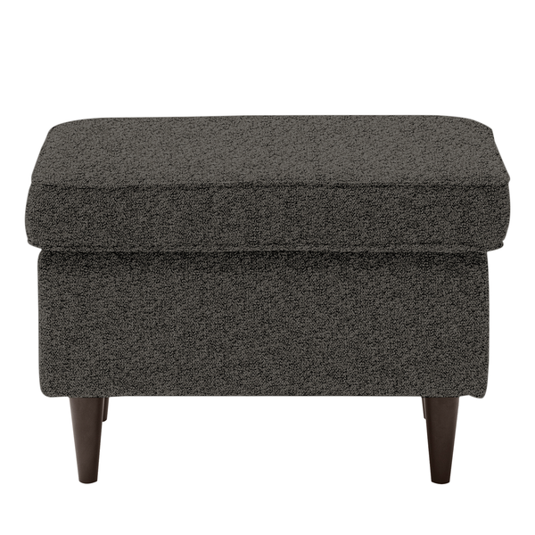 Polsterhocker Marson - Teddystoff Svea: Anthrazit