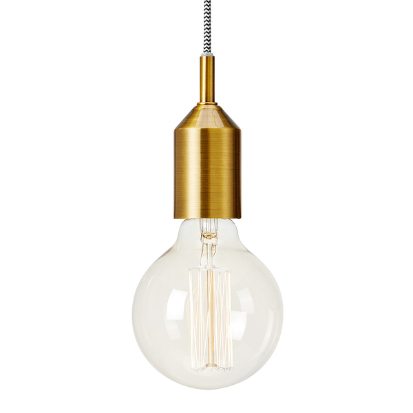 Pendelleuchte Bronx - Eisen - Gold - 1-flammig