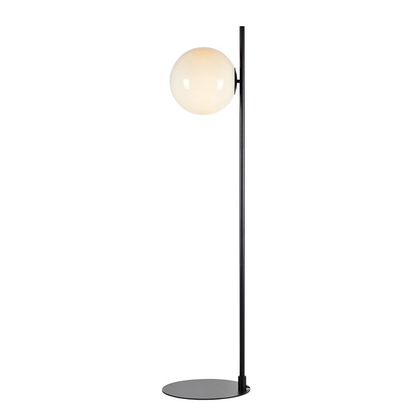 Stehleuchte Dione - Eisen - 1-flammig - Weiß / Schwarz