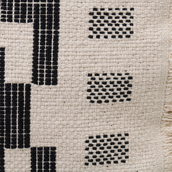 Kissenhülle Boho Style - Baumwolle / Polyester - Anthrazit - 50 x 50 cm