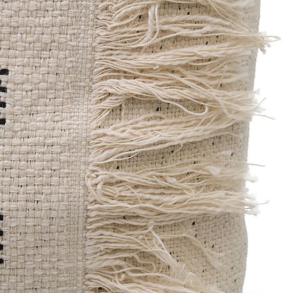 Kissenhülle Boho Style - Baumwolle / Polyester - Anthrazit - 50 x 50 cm