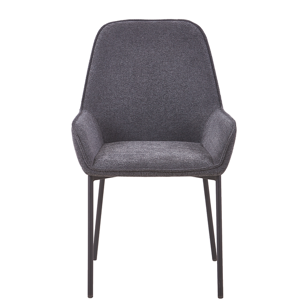 Esszimmerstuhl Wolfsburg 2er-Set - Polyester - Dunkelgrau