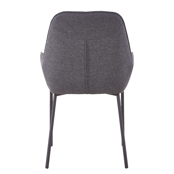 Esszimmerstuhl Wolfsburg 2er-Set - Polyester - Dunkelgrau