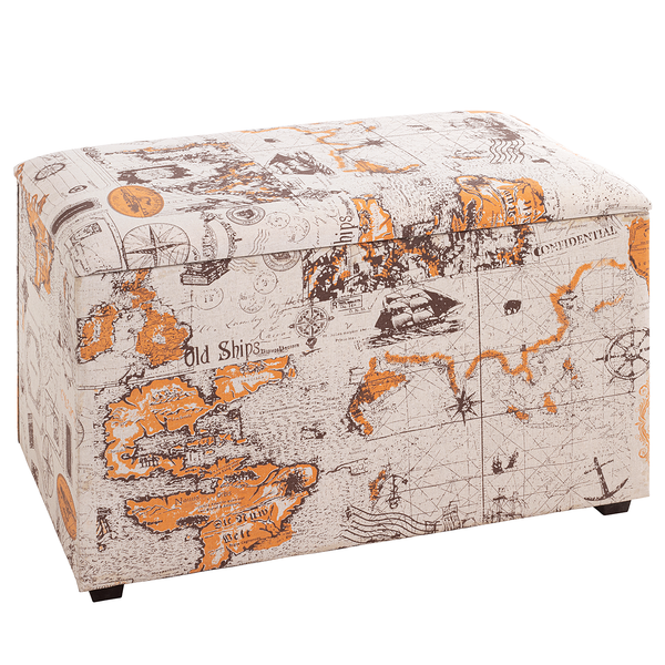 Sitztruhe Burbage - MDF / Mischgewebe - Beige