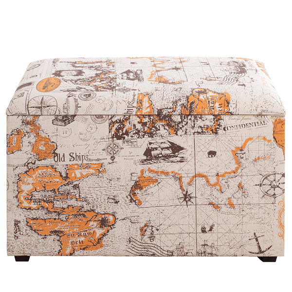 Sitztruhe Burbage - MDF / Mischgewebe - Beige