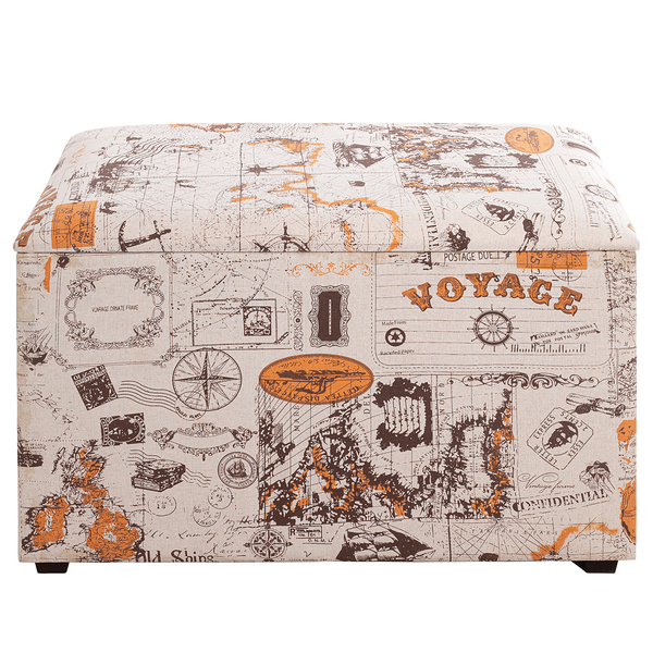 Sitztruhe Burbage - MDF / Mischgewebe - Beige
