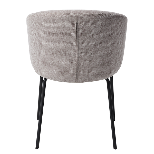 Esszimmerstuhl Chelva 2er-Set - Mischgewebe / Stahl - Lichtgrau