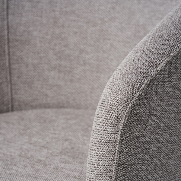 Esszimmerstuhl Chelva 2er-Set - Mischgewebe / Stahl - Lichtgrau