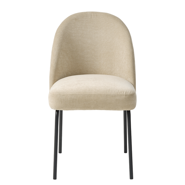 Esszimmerstuhl Torrent 2er-Set - Chenille / Stahl - Sand