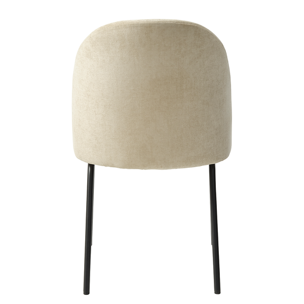 Esszimmerstuhl Torrent 2er-Set - Chenille / Stahl - Sand