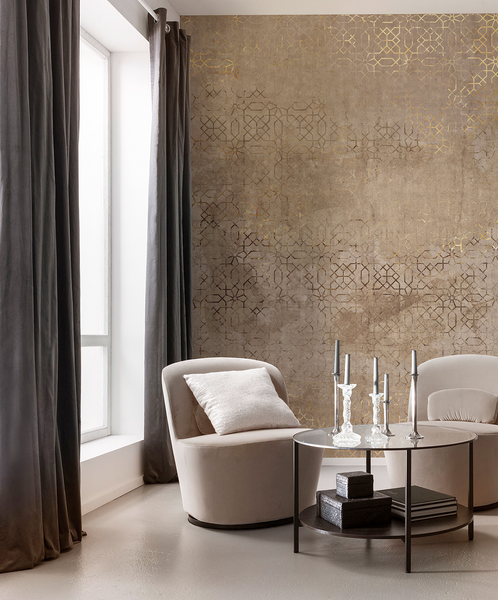 Vlies Fototapete Calm Creativity - Vlies - Braun - 200 x 250 cm