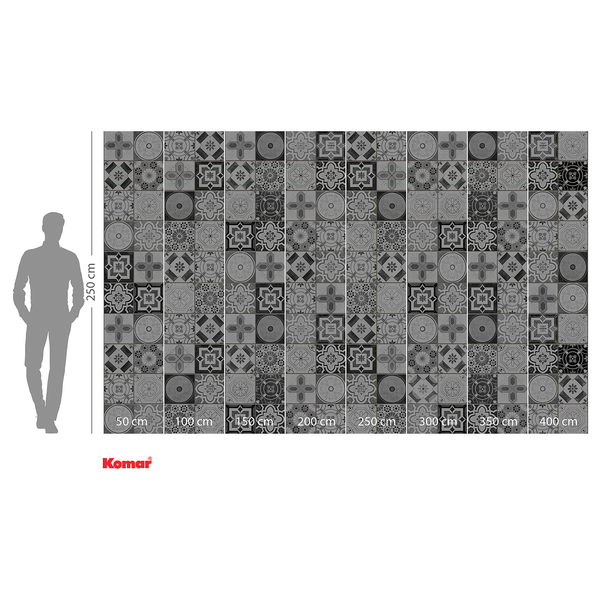 Vlies Fototapete Pattern Porto - Vlies - Mehrfarbig - 400 x 250 cm