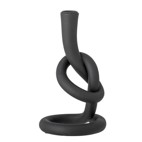Kerzenständer Flikka Knoten - Polyresin - Schwarz