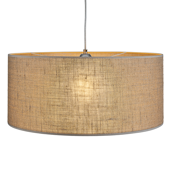 Pendelleuchte Pucket - Leinen - Beige - 1-flammig