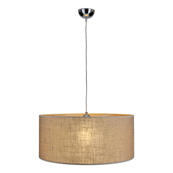 Pendelleuchte Pucket - Leinen - Beige - 1-flammig