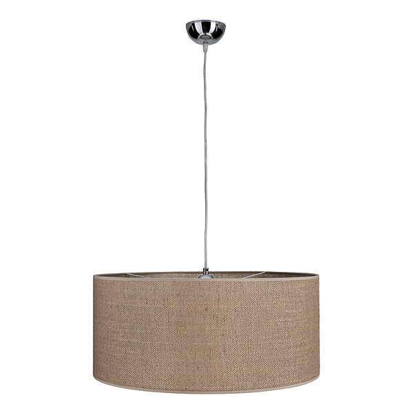 Pendelleuchte Pucket - Leinen - Beige - 1-flammig