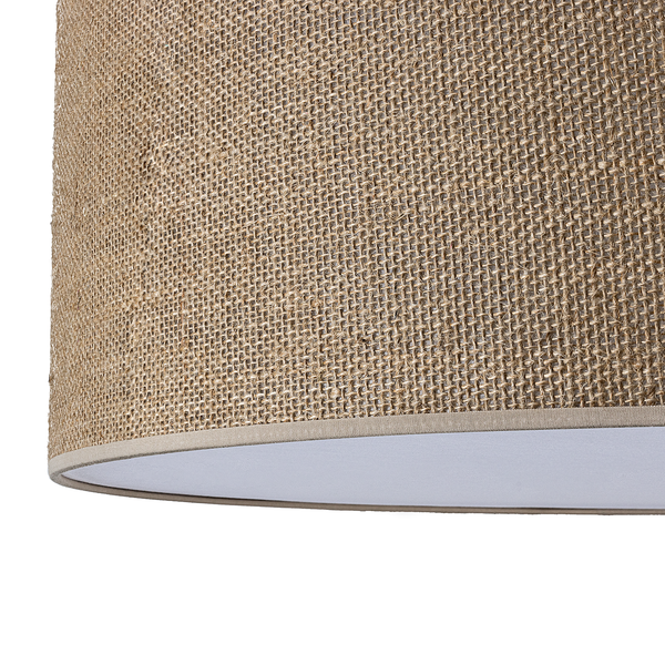 Pendelleuchte Pucket - Leinen - Beige - 1-flammig