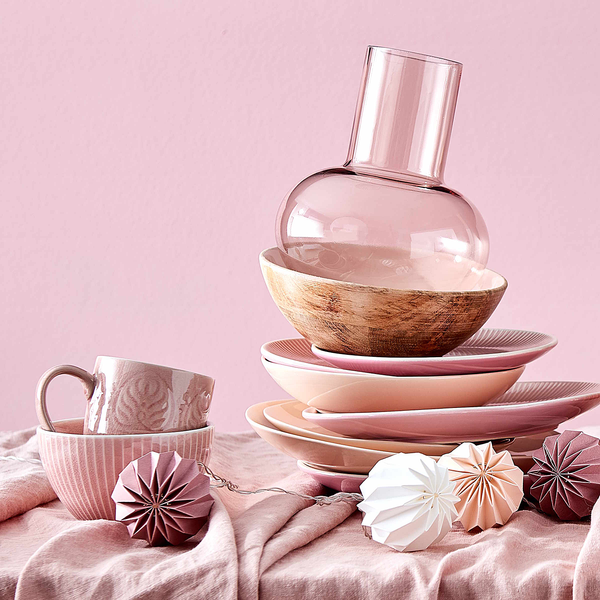 LED-Lichterkette HANAMI - Kupfer / Papier - Pink