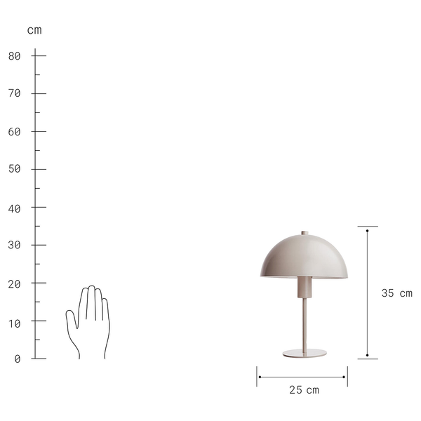 Tischlampe TOPEE - Eisen - Beige - Beige