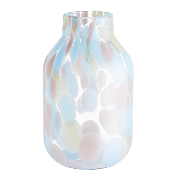 Vase CONFETTI - Klarglas - Hellblau