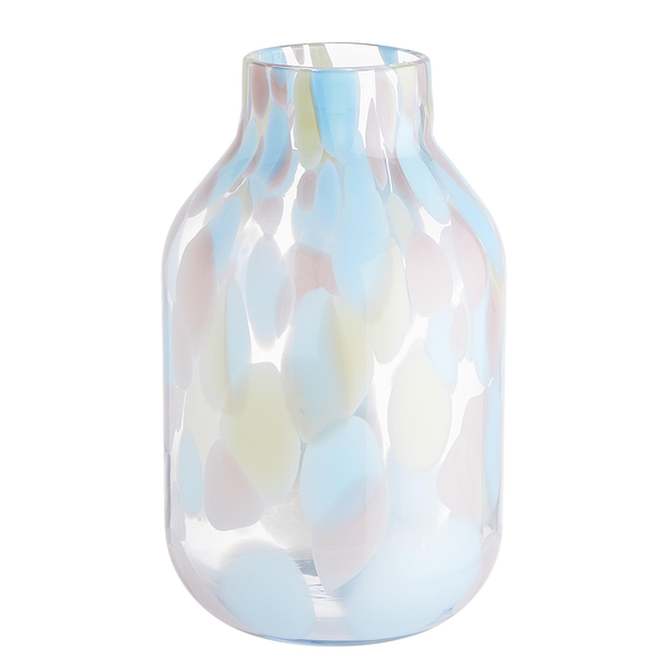 Vase CONFETTI - Klarglas - Hellblau