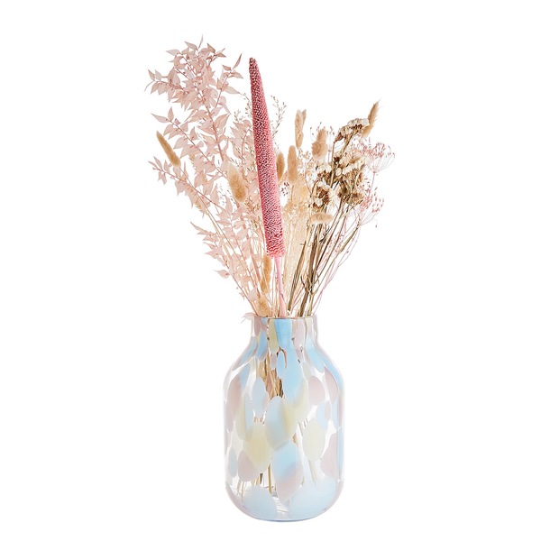 Vase CONFETTI - Klarglas - Hellblau