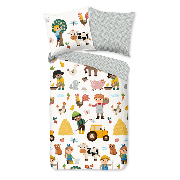 Kinderbettwäsche Farm - Baumwolle - 135 x 200 cm - Multicolor - 135 x 200 cm