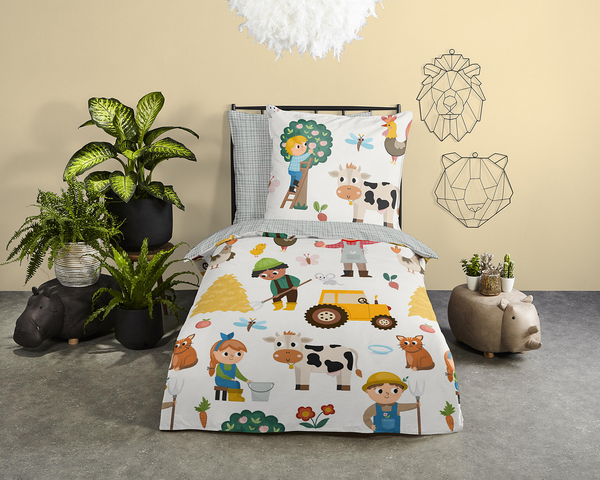 Kinderbettwäsche Farm - Baumwolle - 135 x 200 cm - Multicolor - 135 x 200 cm