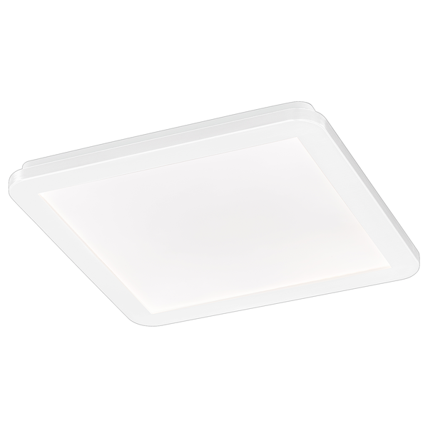 Deckenleuchte Gotland - Acrylglas - Weiß -1-flammig - Weiß - 30 x 30 cm