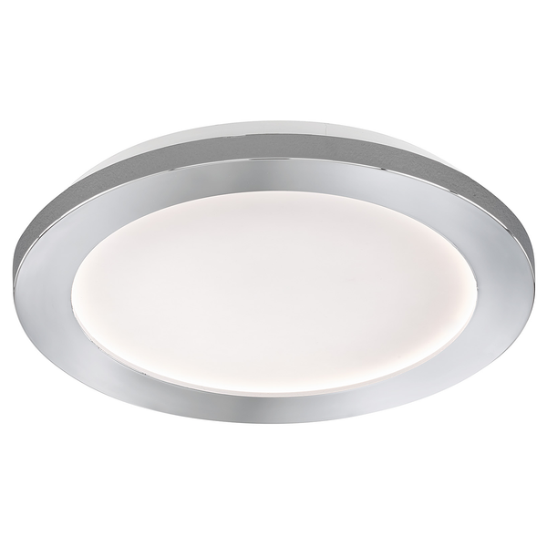 Deckenleuchte Gotland Rund - Acrylglas - 1-flammig - Chrom - 17 x 17 cm