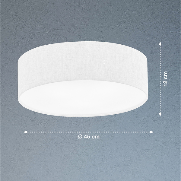 Deckenleuchte Maat - Eisen - 3-flammig - Weiß