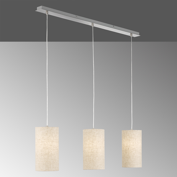 Pendelleuchte Thor 3-flammig - Eisen - Beige