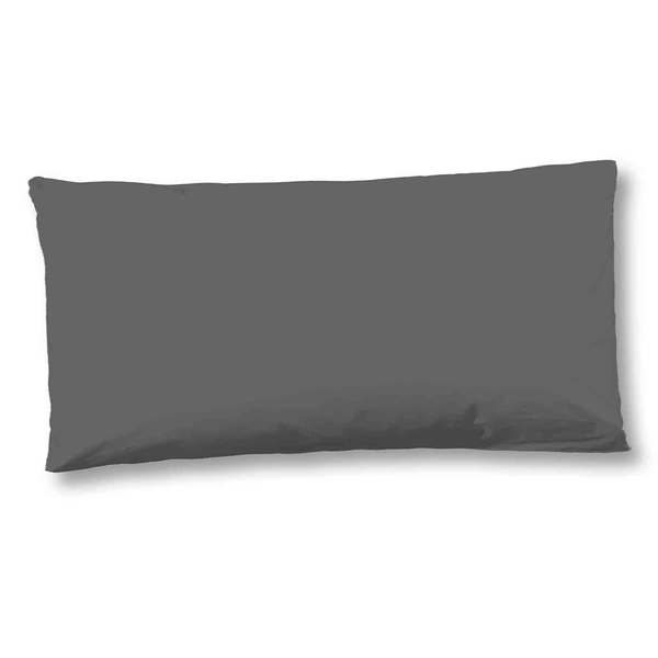 Kissenbezug Uni Satin - Baumwolle/Satin - 40 x 80 cm - Grau
