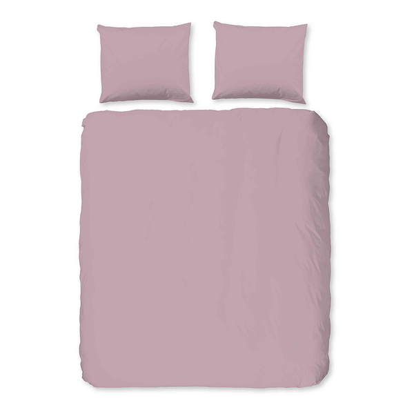 Renforce Bettwäsche Uni - Baumwolle - Pink - 140 x 200/220 cm + Kissen 70 x 60 cm