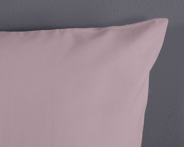 Renforce Bettwäsche Uni - Baumwolle - Pink - 140 x 200/220 cm + Kissen 70 x 60 cm