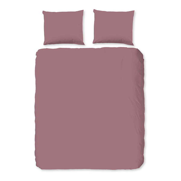 Renforce Bettwäsche Uni Satin - Baumwolle/Satin - Pink - 140 x 200/220 cm + Kissen 70 x 60 cm