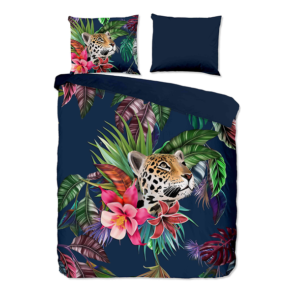 Microfaser Bettwäsche Wild - Microfaser - Multicolor / Blau - 200 x 200 cm + 2 Kissen 70 x 60 cm