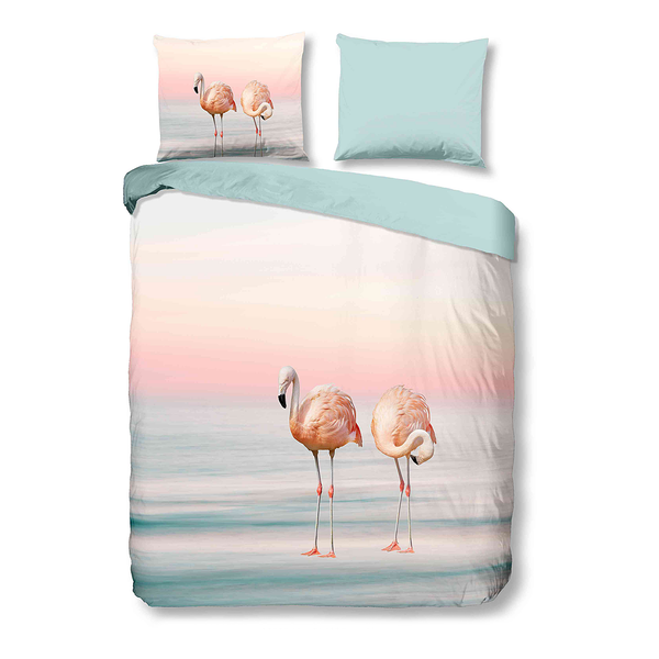 Microfaser Bettwäsche Lounge - Microfaser - Türkis / Pink - 200 x 200 cm + 2 Kissen 70 x 60 cm