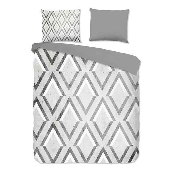 Renforce Bettwäsche Alice - Baumwolle - Grau - 140 x 200/220 cm + Kissen 70 x 60 cm