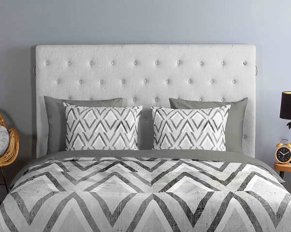 Renforce Bettwäsche Alice - Baumwolle - Grau - 140 x 200/220 cm + Kissen 70 x 60 cm