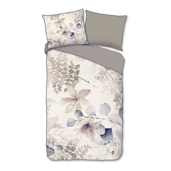 Renforce Bettwäsche Fivien - Bio-Baumwolle/Satin - Sand - 140 x 200/220 cm + Kissen 70 x 60 cm
