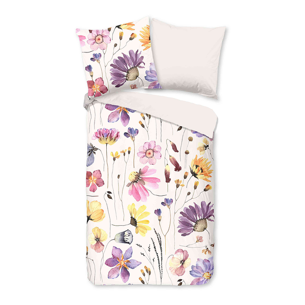 Renforce Bettwäsche Kate - Baumwolle - Multicolor / Beige - 200 x 200 cm + 2 Kissen 80 x 80 cm