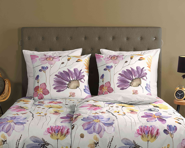 Renforce Bettwäsche Kate - Baumwolle - Multicolor / Beige - 200 x 200 cm + 2 Kissen 80 x 80 cm