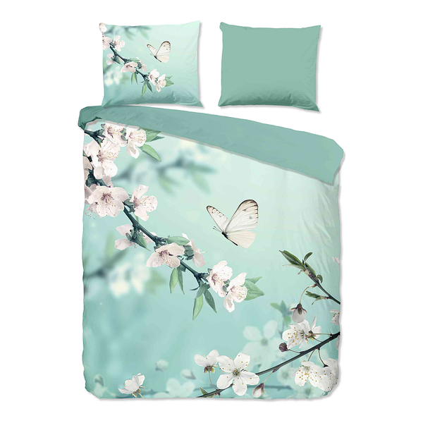 Microfaser Bettwäsche Bibi - Microfaser - Türkis - 240 x 200/220 cm + 2 Kissen 70 x 40 cm