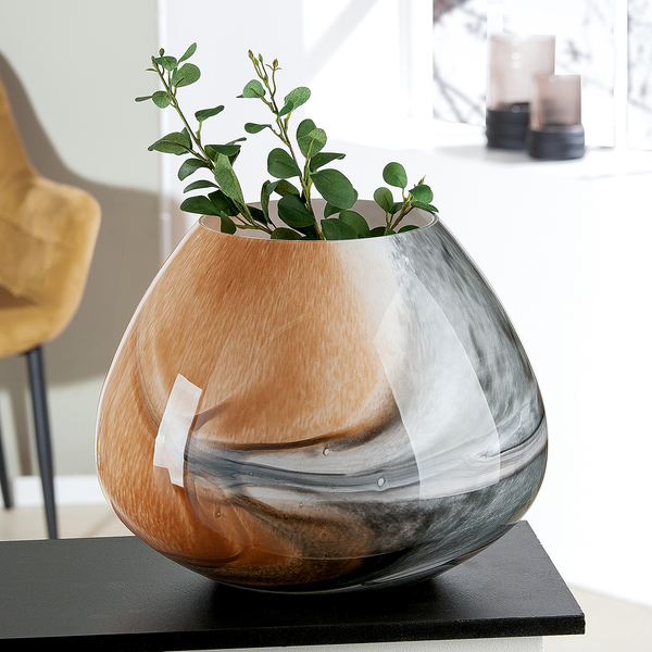 Vase Draga - Farbglas - Braun - Höhe: 30 cm