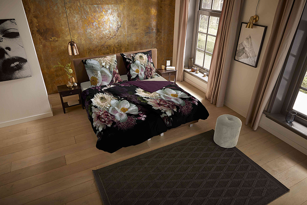 Microfaser Bettwäsche Marleen - Microfaser - Bordeaux - 135 x 200 cm + Kissen 80 x 80 cm
